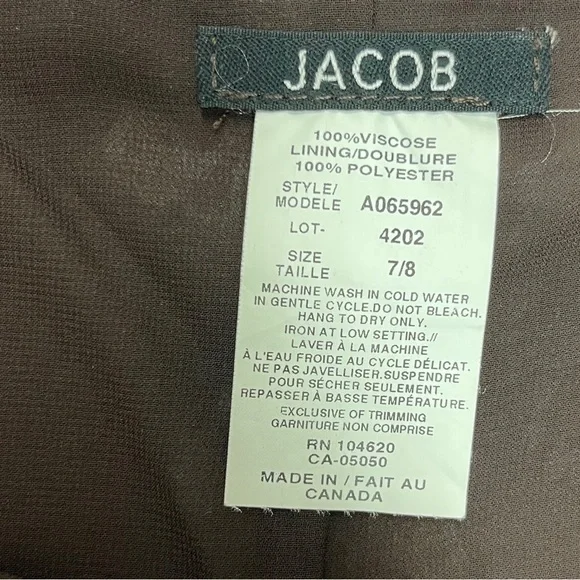 Vintage Jacob A line floral mini Skirt size 7/8 brown floral - Picture 5 of 15